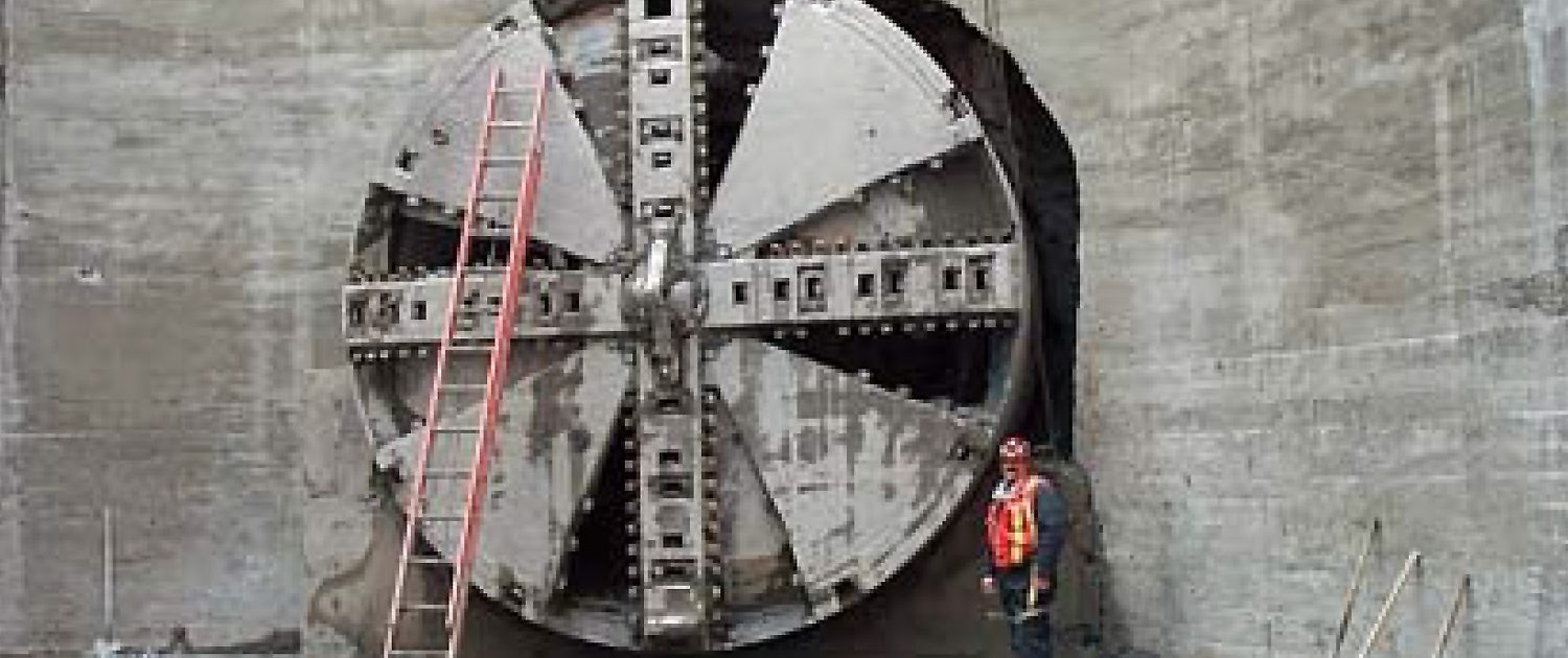 Tunnel Boring Machine Cutterhead at SubTerra Mercer Street Tunnel Project